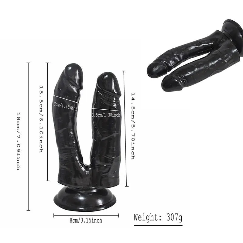 7.09in Double Headed Dildo Sex Toy Anal Dildo Trainer