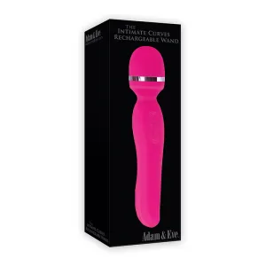 Adam & Eve Intimate Curves Rechargeable Silicone Wand Vibrator Pink