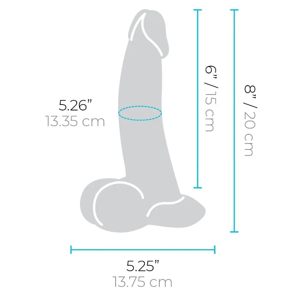 B-Vibe Slipskin Realistic Silicone Dildo-8 Curved Cream