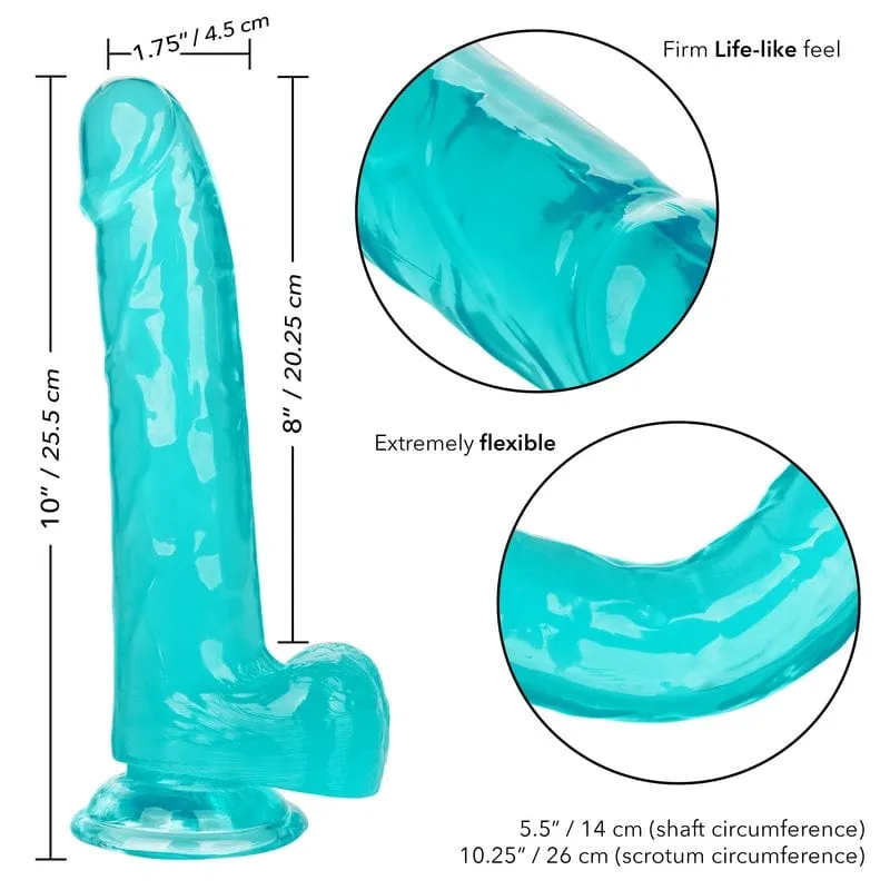 Calexotics Queen 8 Teal Jelly Dildo