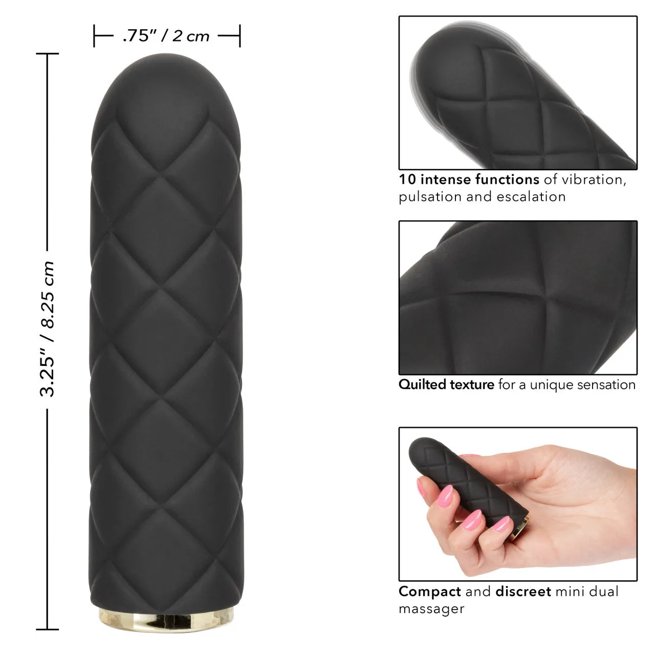 CalExotics Raven Quilted Seducer Vibrator Rechargeable