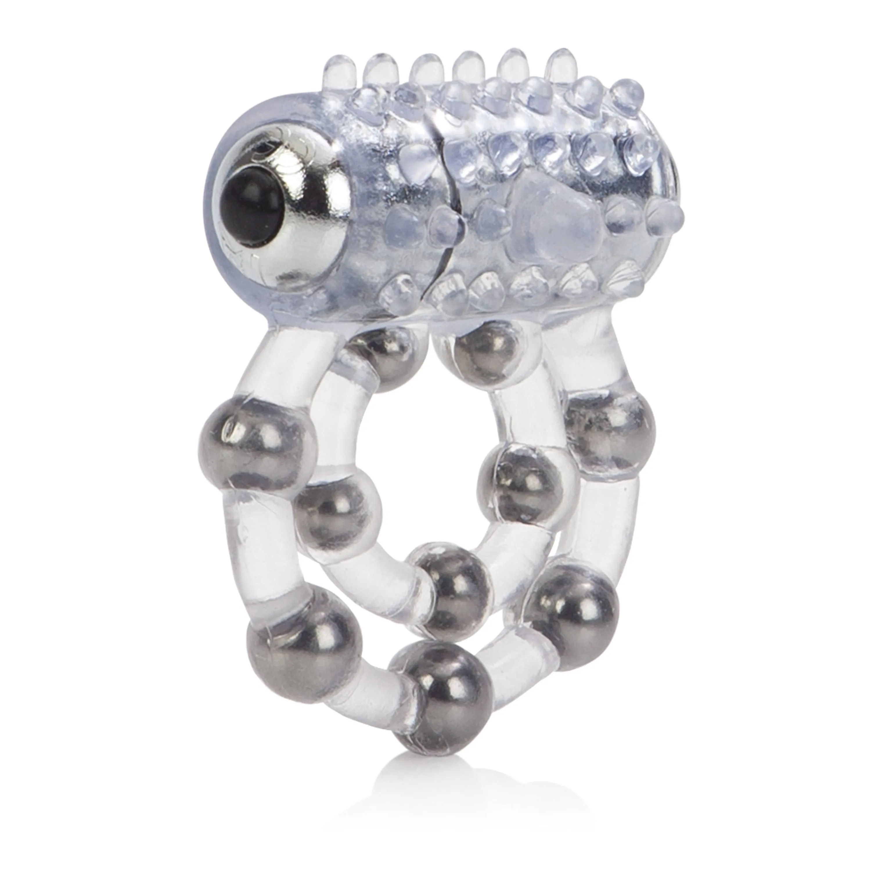 California Exotics - 10 Bead Maximus Cock Ring (White)