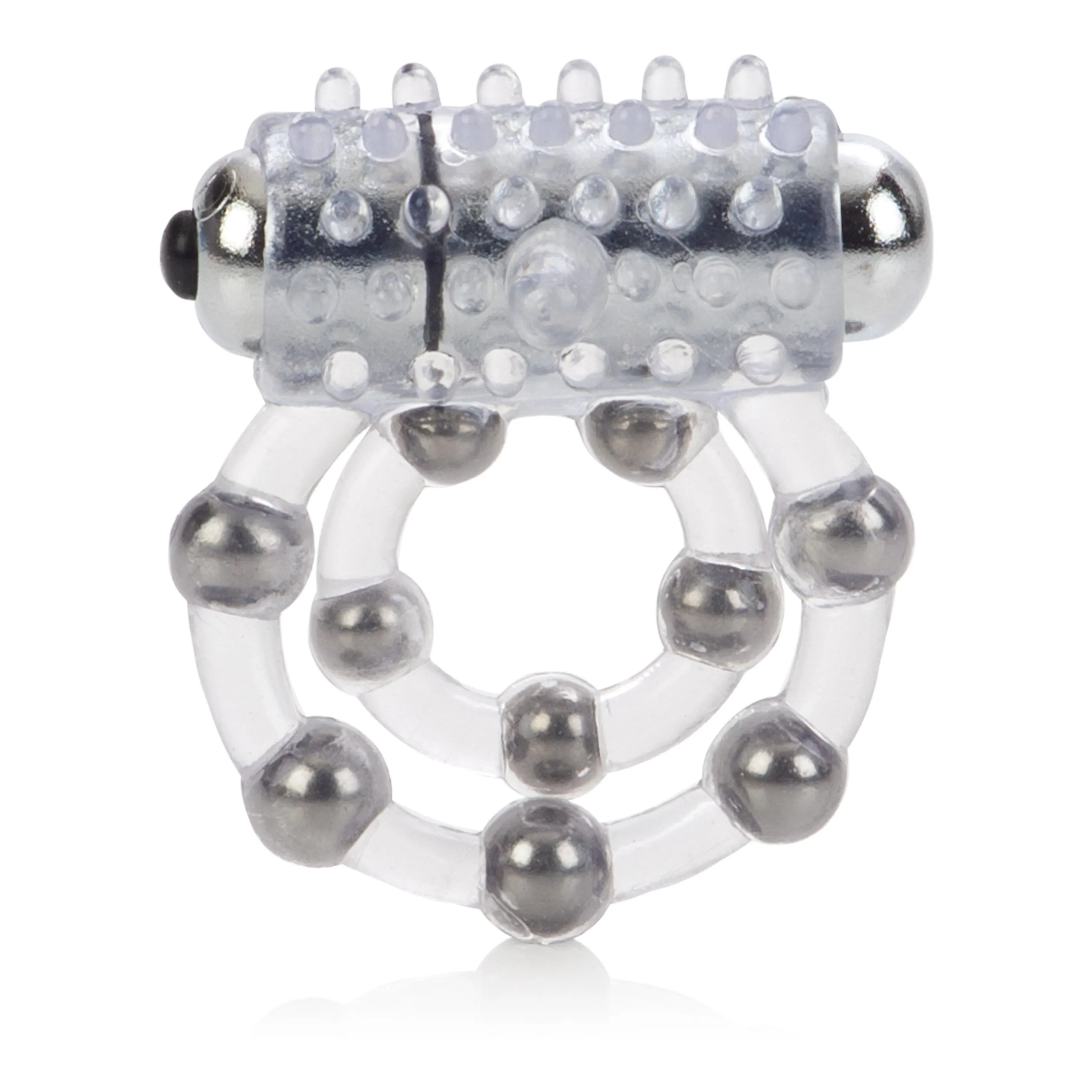 California Exotics - 10 Bead Maximus Cock Ring (White)