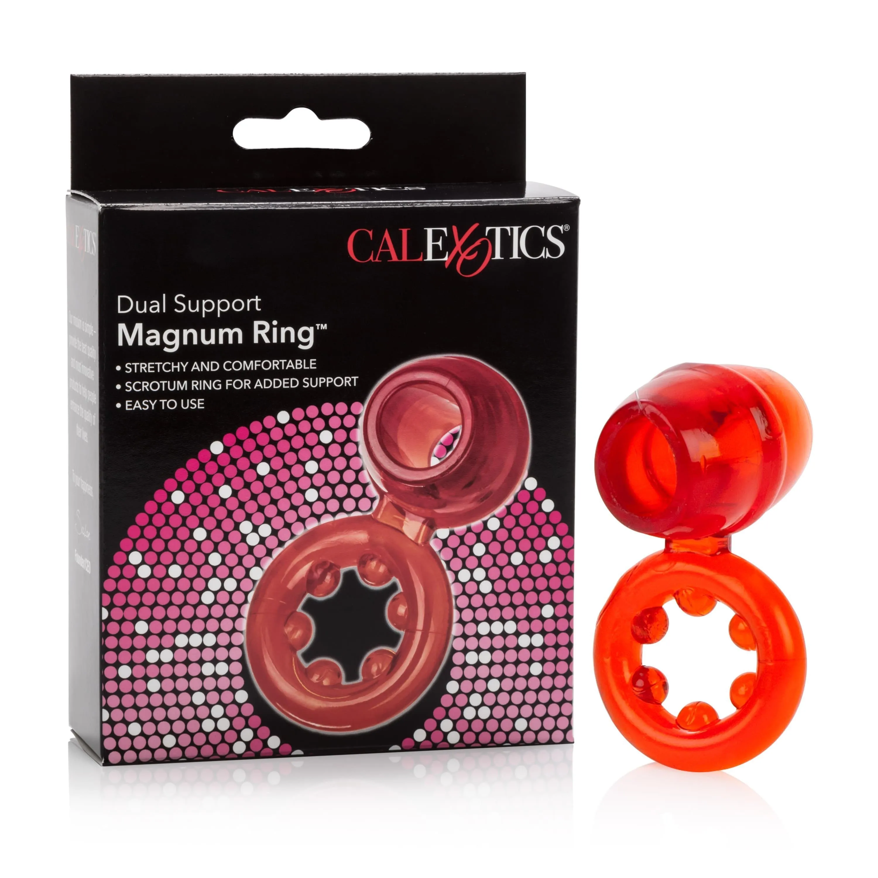 California Exotics - Dual Support Magnum Cock Ring (Red)