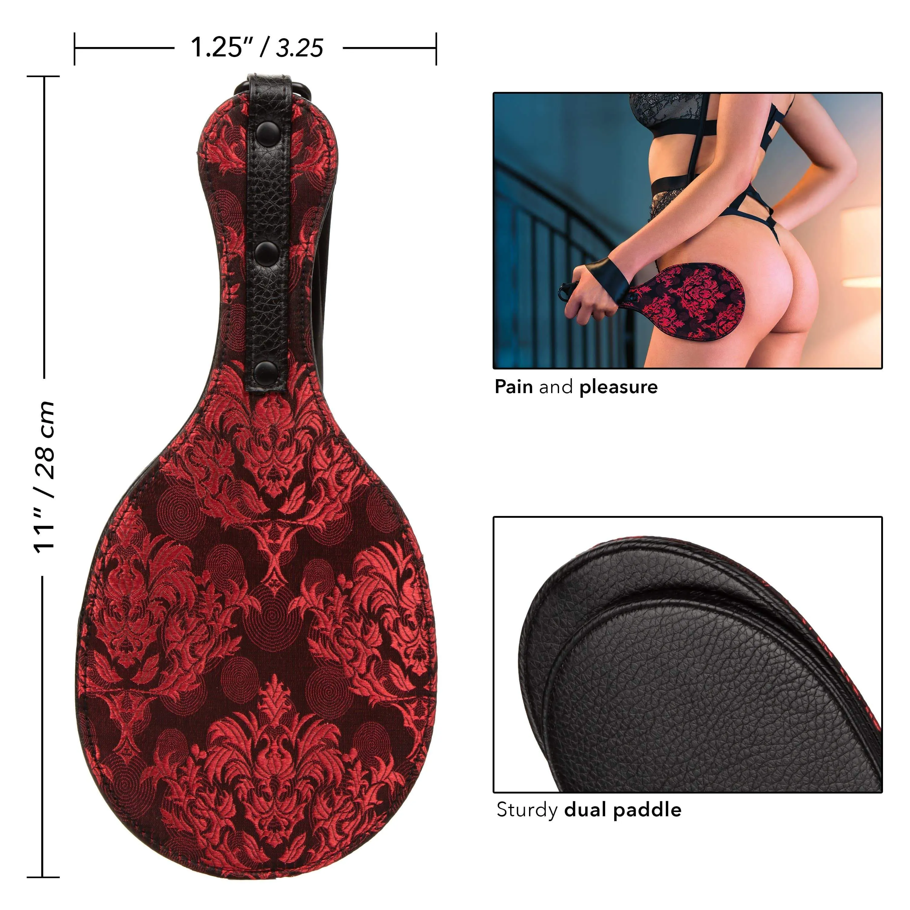 California Exotics - Scandal Round Double Paddle (Red)