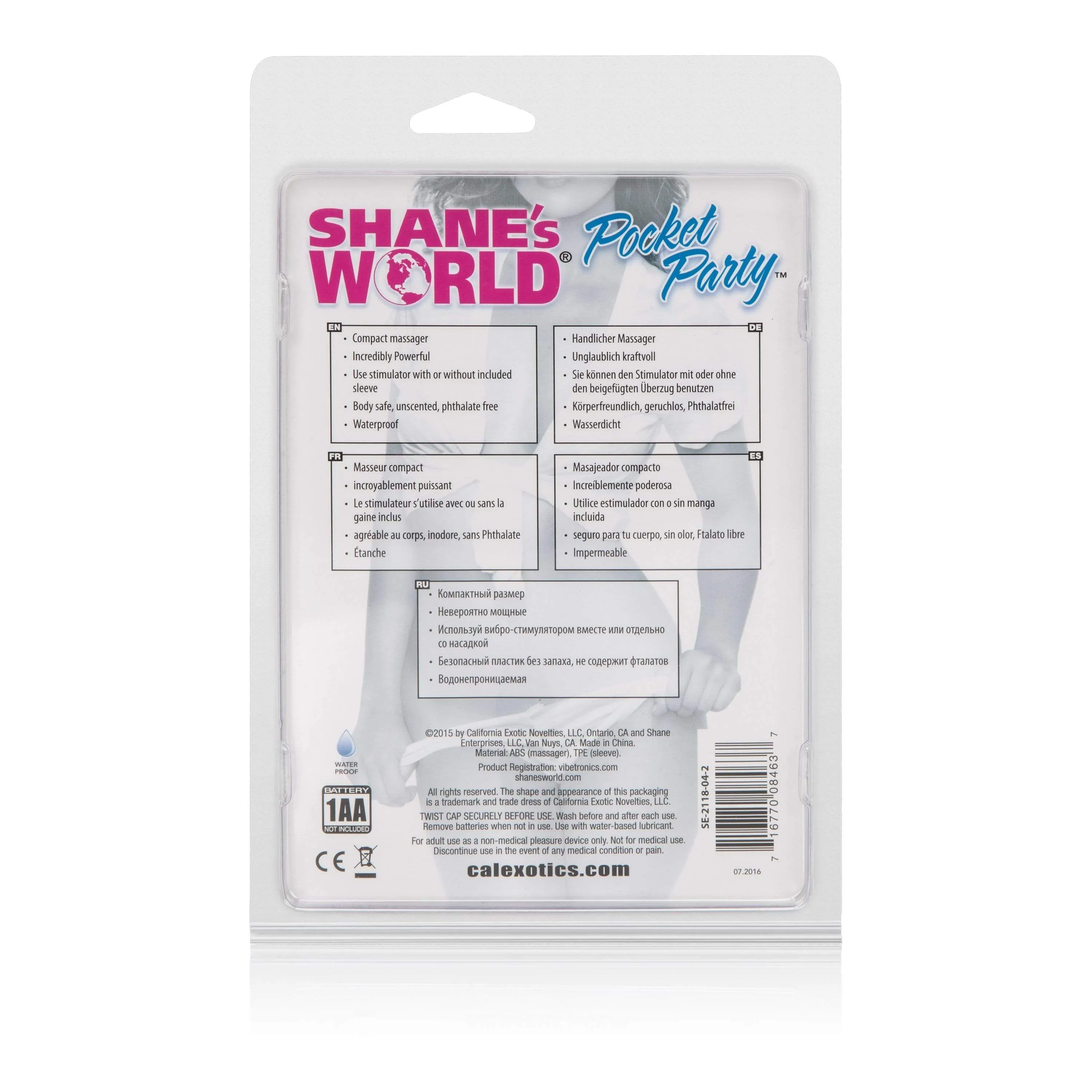 California Exotics - Shane's World Pocket Party Clit Massager (Pink)