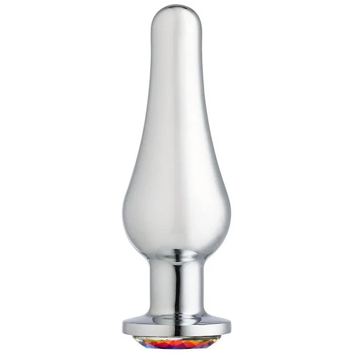 Cloud 9 Novelties Gems Silver Chrome Tall Plug - Large