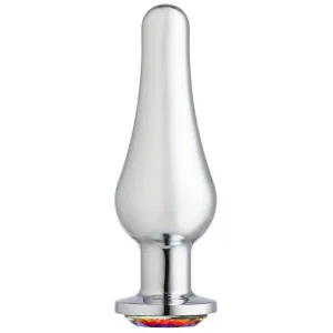 Cloud 9 Novelties Gems Silver Chrome Tall Plug - Large