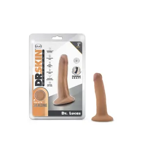 Dr. Skin Silicone Dr. Lucas Realistic 5 in. Posable Dildo Tan