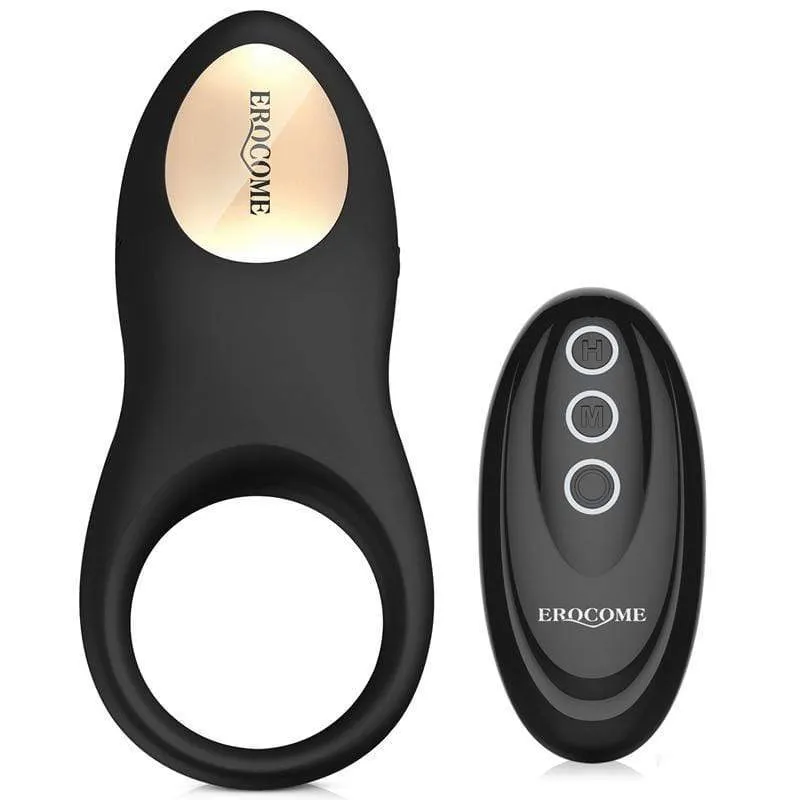 Erocome - Sagitta Remote Control Rechargeable Silicone Cock Ring (Black)