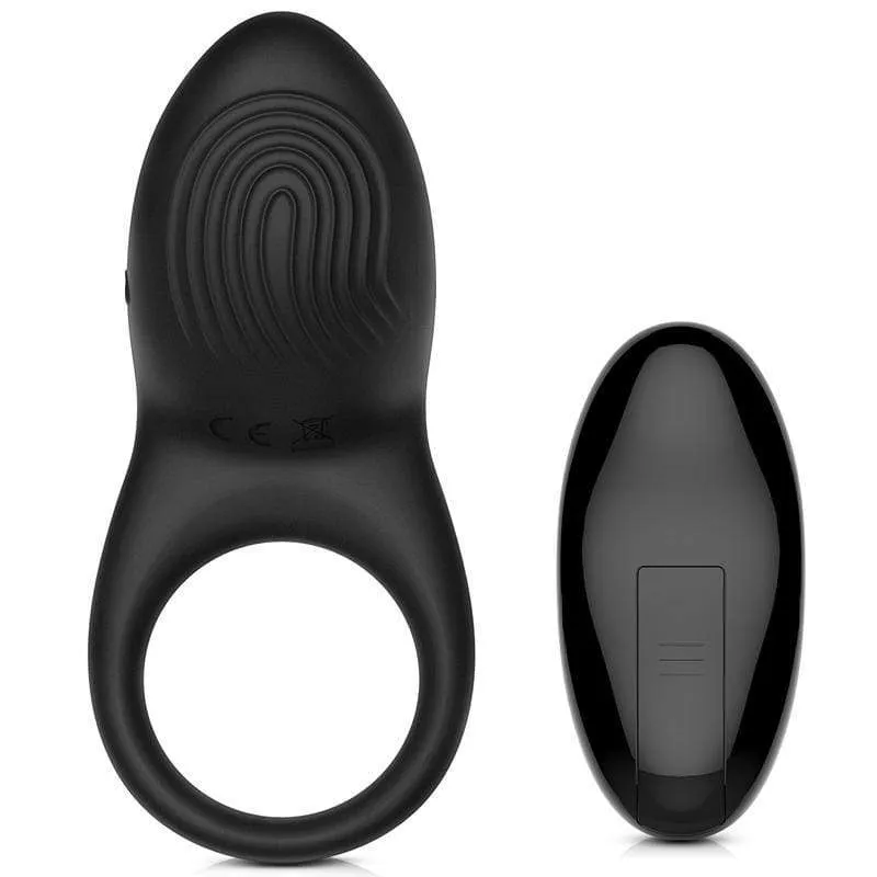 Erocome - Sagitta Remote Control Rechargeable Silicone Cock Ring (Black)