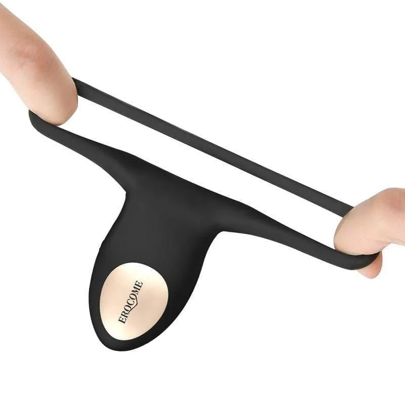 Erocome - Sagitta Remote Control Rechargeable Silicone Cock Ring (Black)