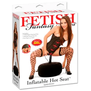 Fetish Fantasy Series Inflatable Hot Seat with Vibrating Dildo Black