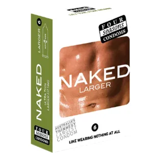 Four Seasons Large Naked Condoms 6 Pack