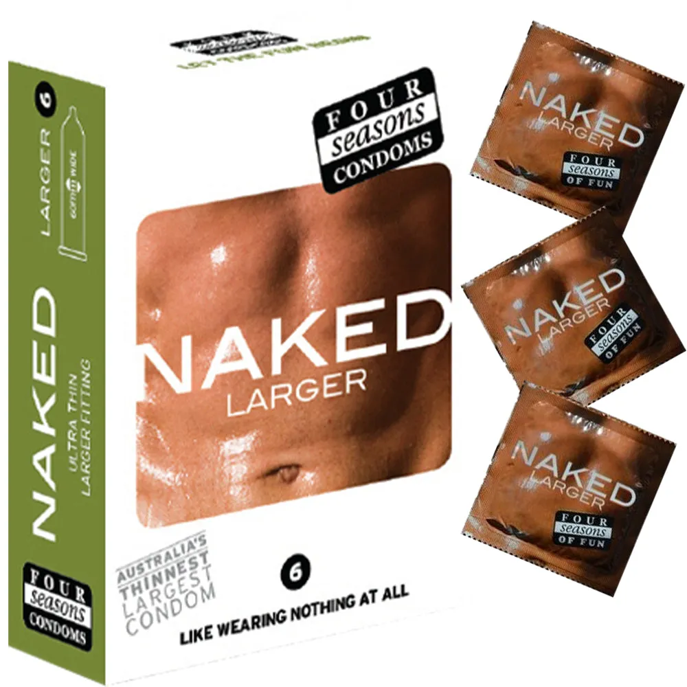 Four Seasons Large Naked Condoms 6 Pack