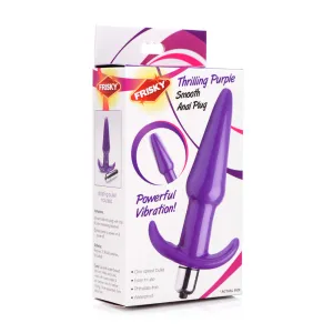 Frisky Smooth Vibrating Anal Plug - Purple