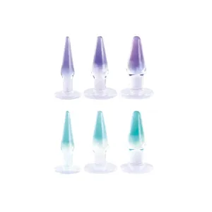 Glitzy Trainer 3 in 1 PVC Anal Plug Kit 4.5 - Transparent