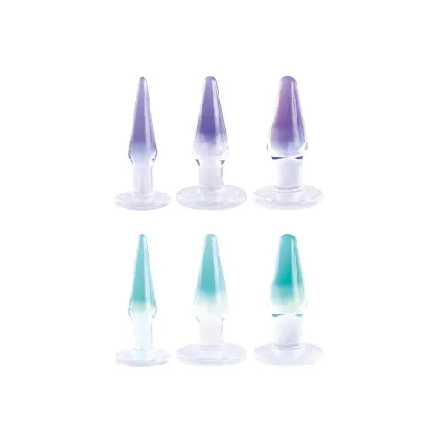 Glitzy Trainer 3 in 1 PVC Anal Plug Kit 4.5 - Transparent