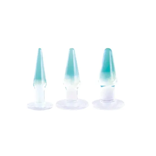 Glitzy Trainer 3 in 1 PVC Anal Plug Kit 4.5 - Transparent