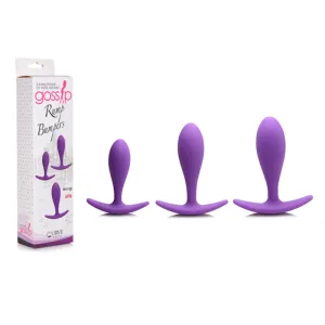 Gossip Rump Bumpers 3-Piece Silicone Anal Plug Training Set Violet