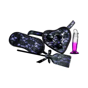 Heart-on Deluxe Harness Kit With Straight Dong Purple