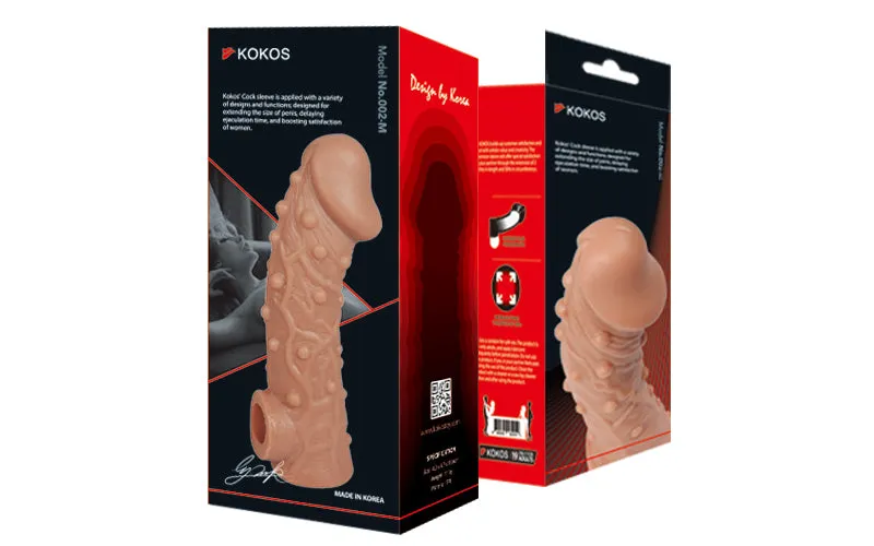 Kokos Cock Sleeve 2 Medium Penis Extender Extension Dildo Couples Sex Toy