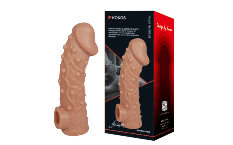 Kokos Cock Sleeve 2 Medium Penis Extender Extension Dildo Couples Sex Toy