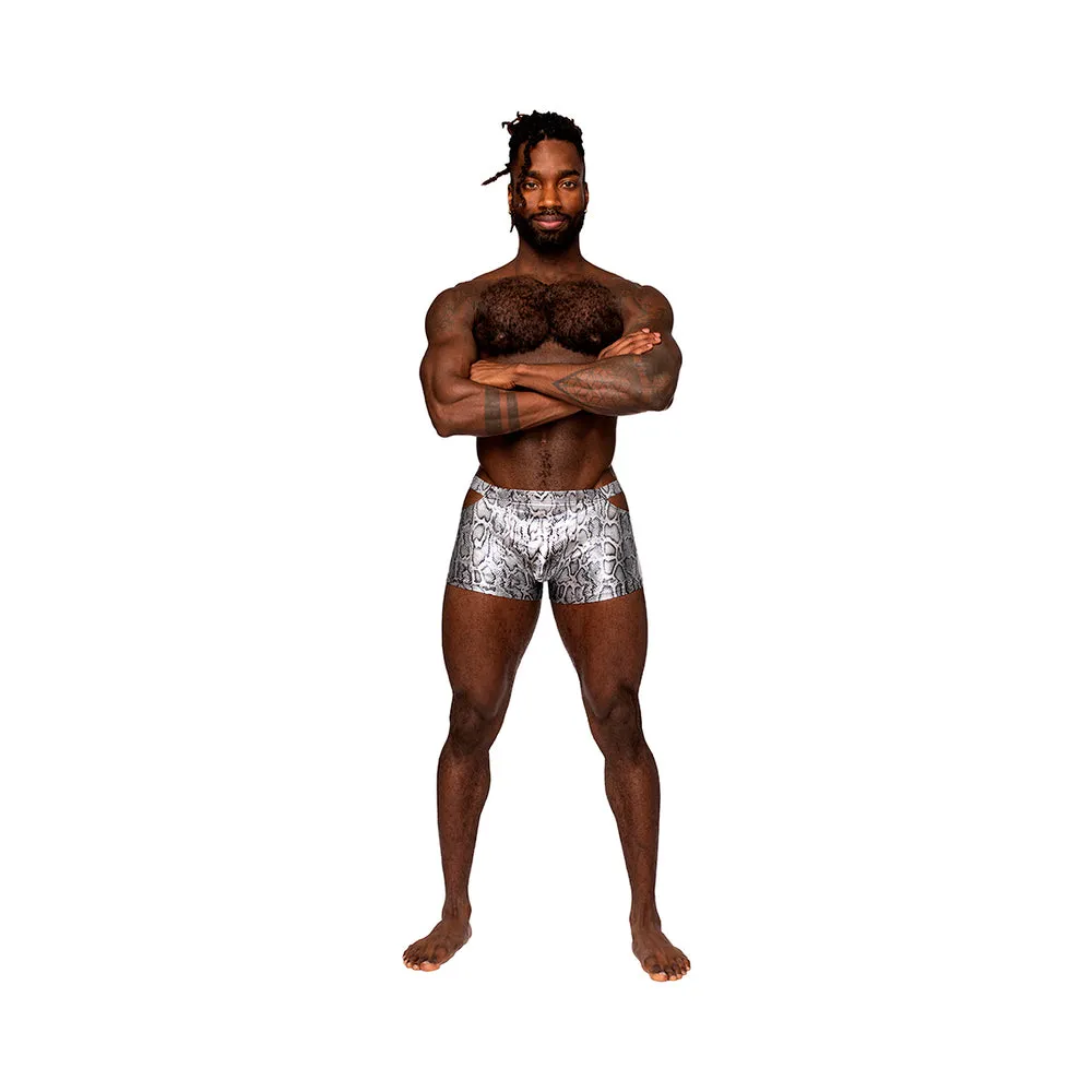 Male Power S'naked Pouch Short Silver/Black XL