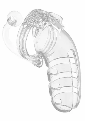 MANCAGE CHASTITY 5.5IN CAGE W/ PLUG MODEL 12 TRANSPARENT