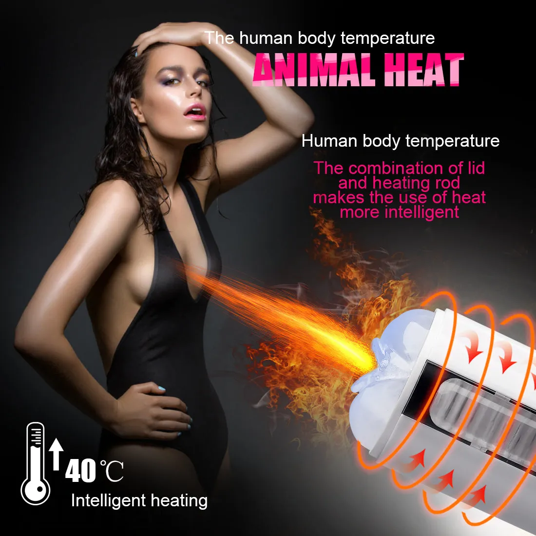 Muti Speeds Blowjob Masturbator Intelligent Heating Deep Throat Oral Cup