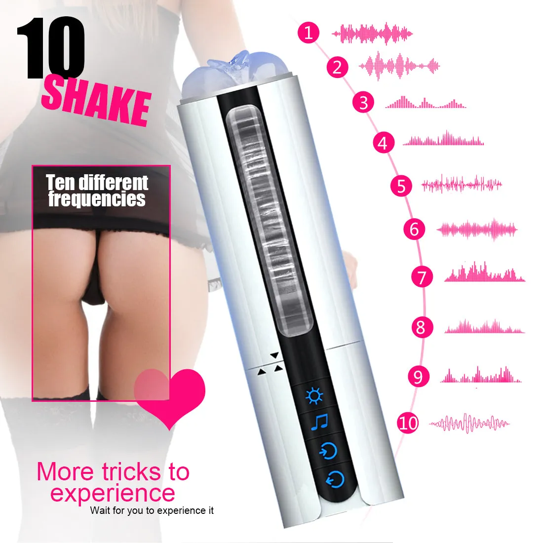 Muti Speeds Blowjob Masturbator Intelligent Heating Deep Throat Oral Cup