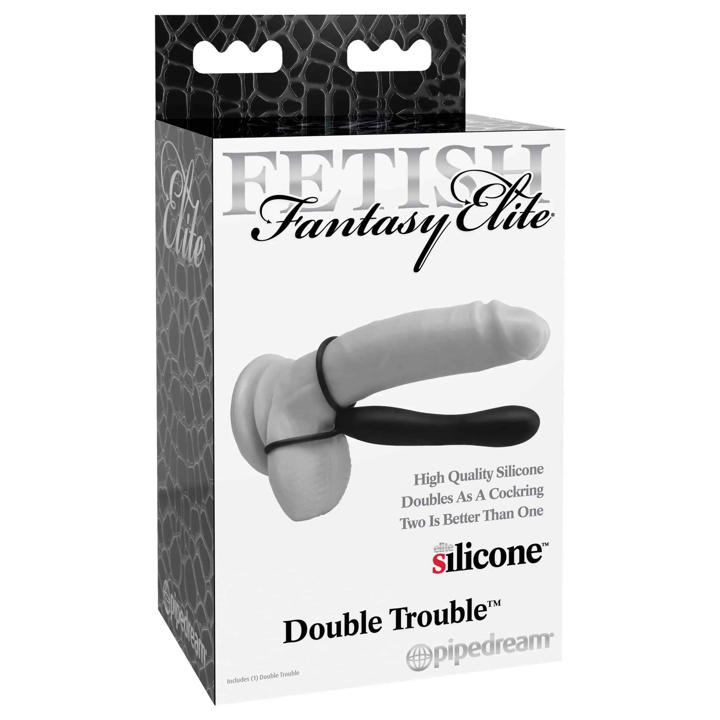 Pipedream - Fetish Fantasy Elite Double Trouble Cock Ring (Black)
