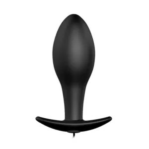 Pretty Love Vibrating Bulb Shaped Butt Plug - Black
