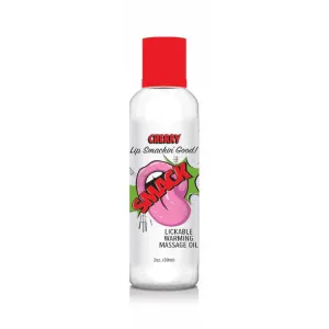 Smack Warming & Lickable Massage Oil Cherry by Little Geenie