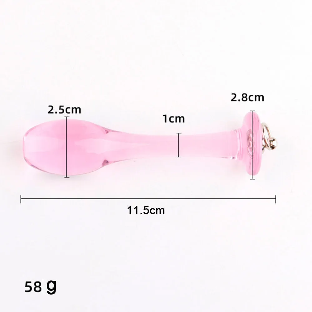 Small Glass Anal Plug Transparent Crystal Sex Toy