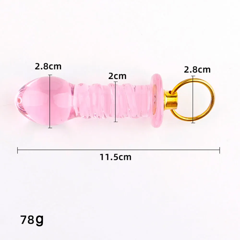 Small Glass Anal Plug Transparent Crystal Sex Toy
