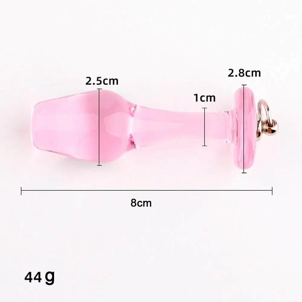 Small Glass Anal Plug Transparent Crystal Sex Toy