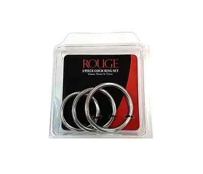 Stainless Steel 3 Cock Ring Set