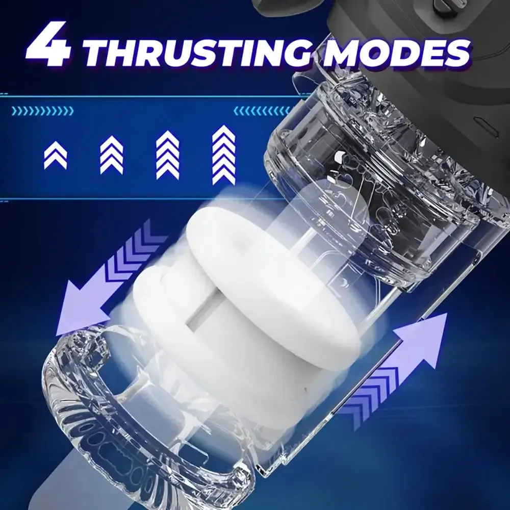 Thrusting Rotating Male Shaft Automatic Masturbator With LED Display