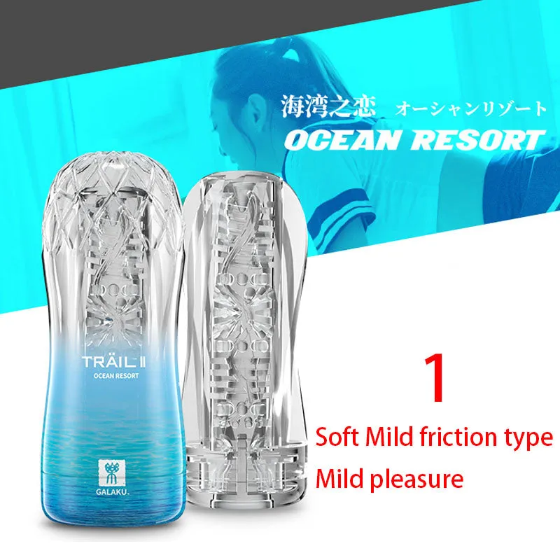 Transparent Endurance Exercise Vacuum Adult Male Masturbator
