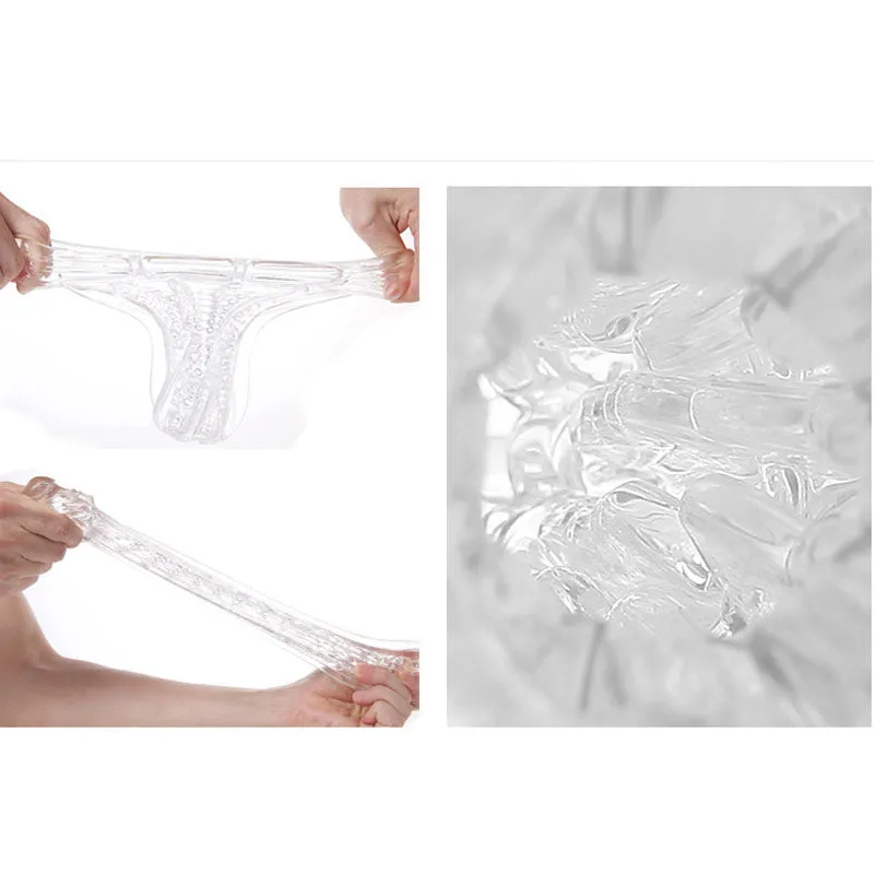 Transparent Endurance Exercise Vacuum Adult Male Masturbator
