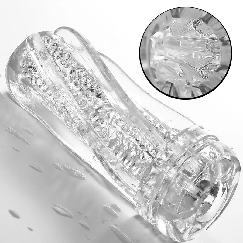 Transparent Endurance Exercise Vacuum Adult Male Masturbator