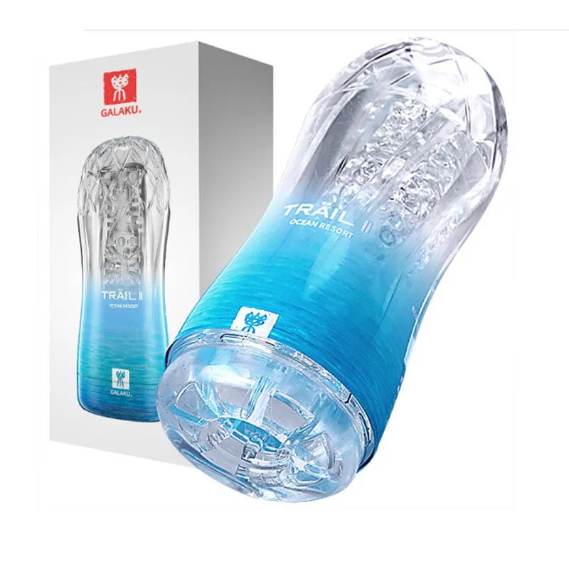 Transparent Endurance Exercise Vacuum Adult Male Masturbator