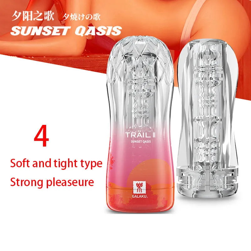 Transparent Endurance Exercise Vacuum Adult Male Masturbator