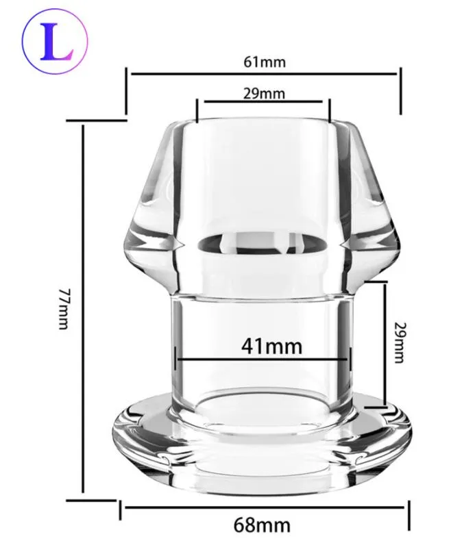 Transparent TPE Hollow Butt Plug For SM Fun