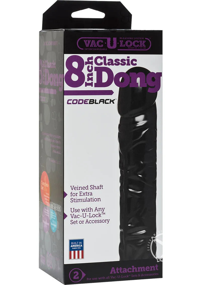 Vac U Lock Codeblack Classic Dong 8`