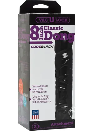 Vac U Lock Codeblack Classic Dong 8`