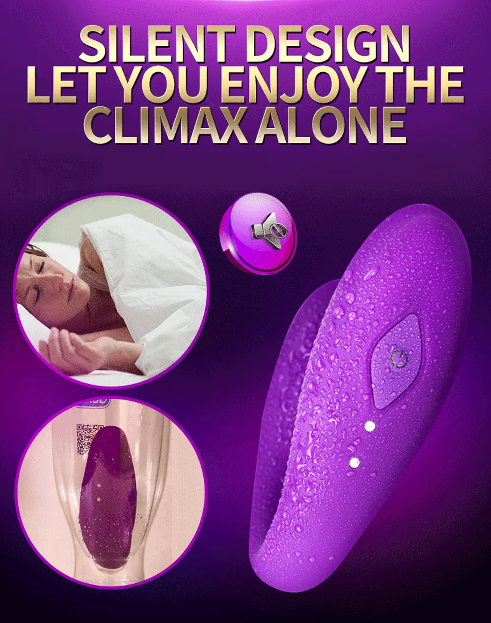 Wearable Wireless Vibrator Dildo G Spot C Shape Silicone Stimulator