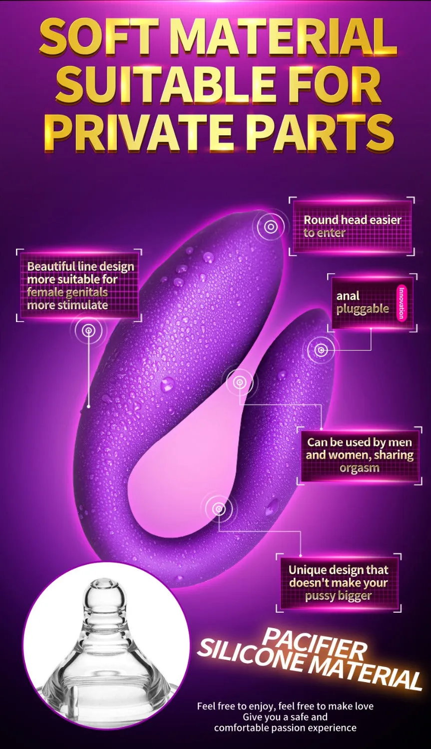 Wearable Wireless Vibrator Dildo G Spot C Shape Silicone Stimulator