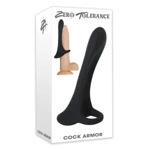 Zero Tolerance - Cock Armor Vibrating Rechargeable Cock Ring Sleeve (Black)